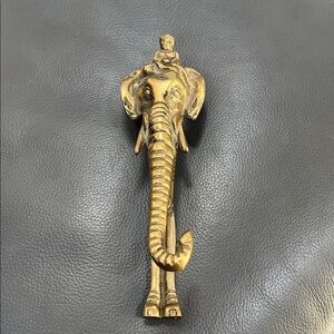 Brass Elephant vintage door knocker